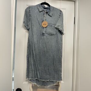 Denim Short Sleeve Dress